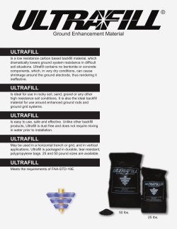 Ground Enhancement Material ULTRAFILL ULTRAFILL ULTRAFILL