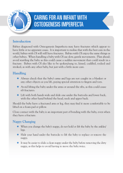 CARING FOR AN INFANT WITH OSTEOGENESIS IMPERFECTA