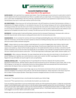 Successful Appliance Usage - University Ridge Apartments
