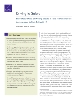 Driving to Safety: How Many Miles of Driving Would It Take to