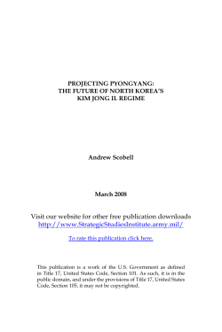 The Future of North Korea`s Kim Jong Il Regime