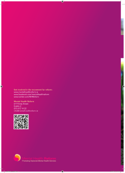A Vision for Change - Mental Health Reform