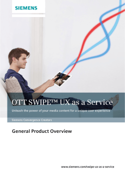 General Product Description - Siemens Convergence Creators