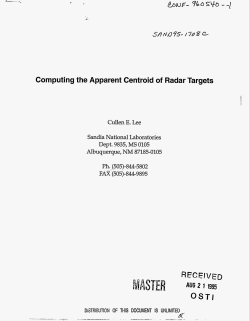 Computing the Apparent Centroid of Radar Targets