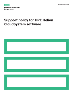 HPE Helion CloudSystem software support policy