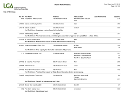 Active Hall Directory - Liquor and Gaming Authority of Manitoba