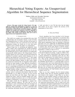 Hierarchical Voting Experts: An Unsupervised
