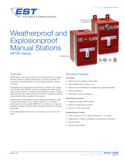 Data Sheet 85001-0588 -- Weatherproof, Explosionproof