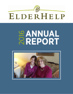 Annual Report 2016 - ElderHelp of San Diego