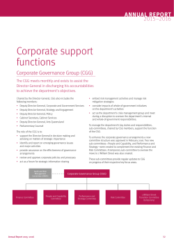 Corporate support functions - Department of the Premier and Cabinet