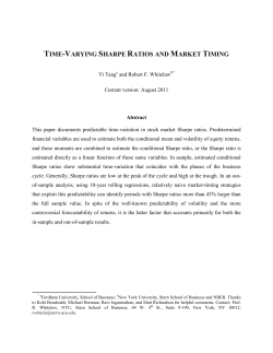 time-varying sharpe ratios and market timing