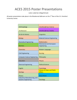 ACES 2015 Poster Presentations