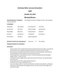 KMLA 2012 AGM Minutes