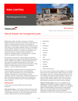 Natural hazards risk management guide