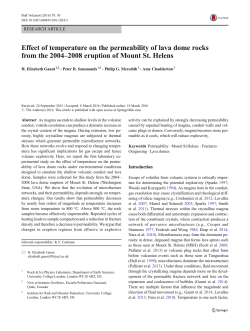 Effect of temperature on the permeability of lava dome rocks from the