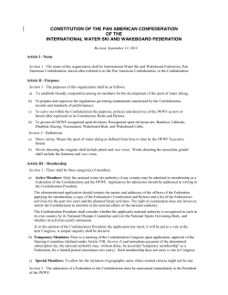 constitution and bylaws of the pan american confederation