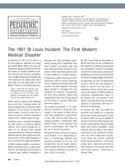 The 1901 St Louis Incident: The First Modern Medical
