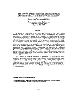 TIIE EFFECTS OF HIGH PRESSURE-HIGH
