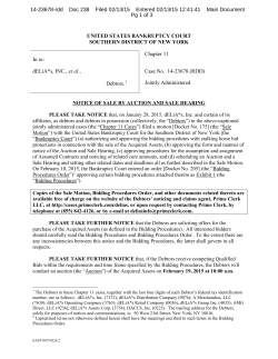 UNITED STATES BANKRUPTCY COURT SOUTHERN