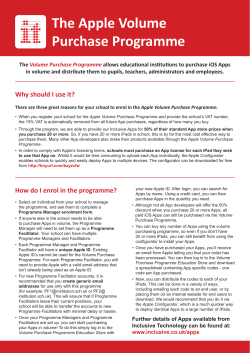 The Apple Volume Purchase Programme