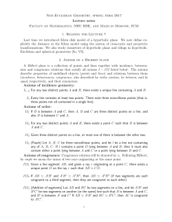 Notes for Lectures 1-7