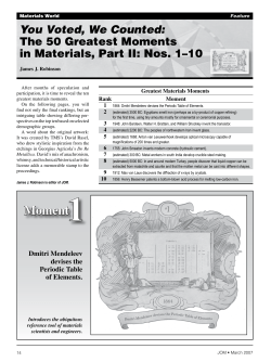 The 50 greatest moments in materials, Part II