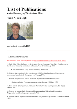 List of Publications