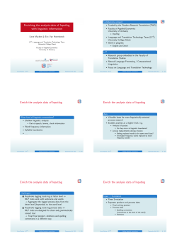 Enriching the analysis data of Inputlog with linguistic information