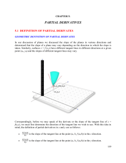 partial derivatives - Kentucky Center for Mathematics