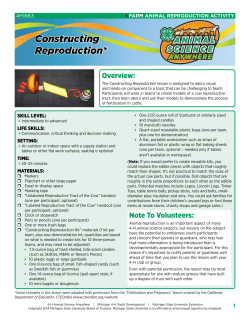 Animal Science Anywhere, Constructing Reproduction