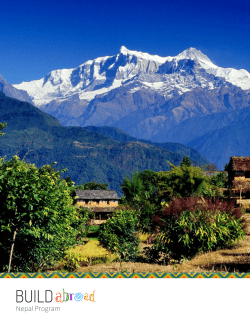 Nepal Program - Build Abroad