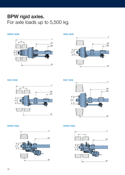 BPW rigid axles. For axle loads up to 5,500 kg.