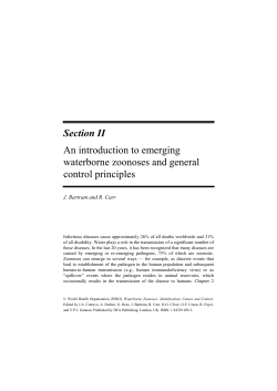Section II An introduction to emerging waterborne zoonoses and