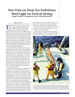 New Data on Deep Sea Turbulence Shed Light on Vertical Mixing