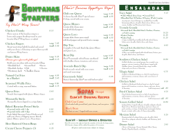Carry-Out Menu