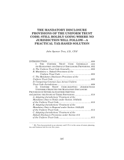 the mandatory disclosure provisions of the uniform trust code
