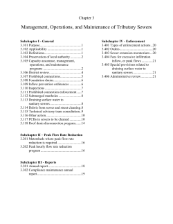Management, Operations, and Maintenance of Tributary