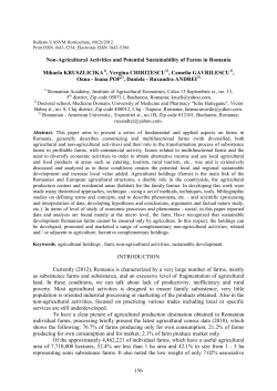 Non-Agricultural Activities and Potential Sustainability of Farms in
