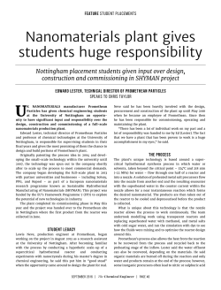Nanomaterials plant gives students huge responsibility