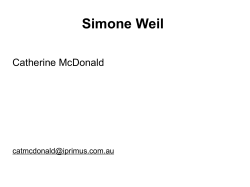 The Philosophy of Simone Weil