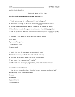 Starlings in Winter by Mary Oliver