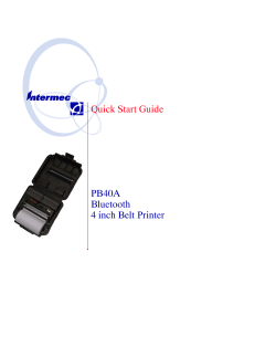 PB40A Bluetooth 4-inch Belt Printer Quick Start Guide