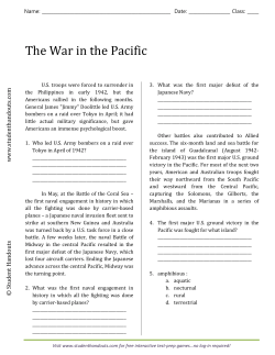 The War in the Pacific