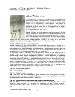 Michael Wilding, writer - Executive Life Coaching