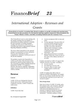 FinanceBrief 23 International Adoption