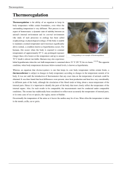 Thermoregulation - Frank`s Hospital Workshop