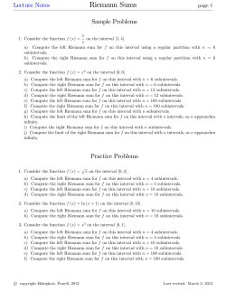 Riemann Sums - Marta Hidegkuti
