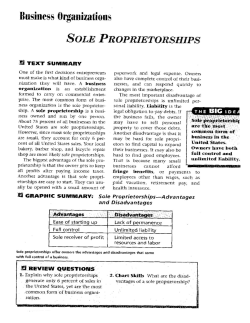 Sole Proprietorships