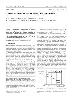Raman fibre lasers based on heavily GeO2