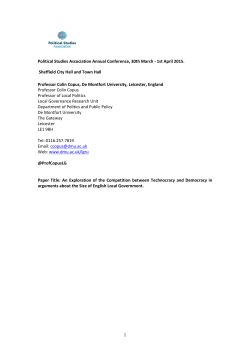 Copus LG Size PSA 2015 - The Political Studies Association